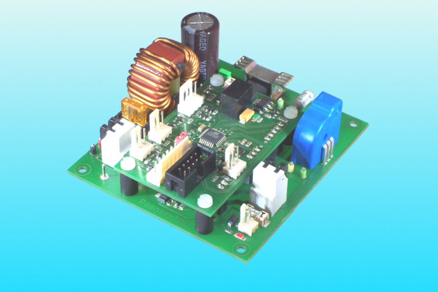 Gesamtaufbau der Platinen (Landeklappen-Steuerung)