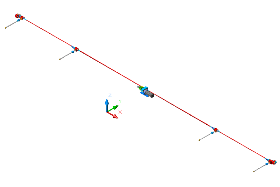 Detailvergrößerungen durch Anklicken der Baugruppen (Landeklappen-Antrieb)