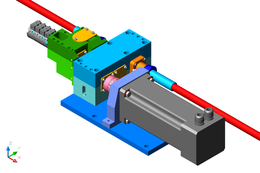 Antriebsmotor mit zentralem Untersetzungsgetriebe (Landeklappen-Antrieb)